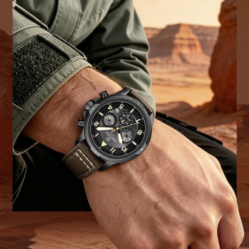 NAVIFORCE Male Stylish Chronog - Outdoor Sport Smart Watch ulasan dan harga