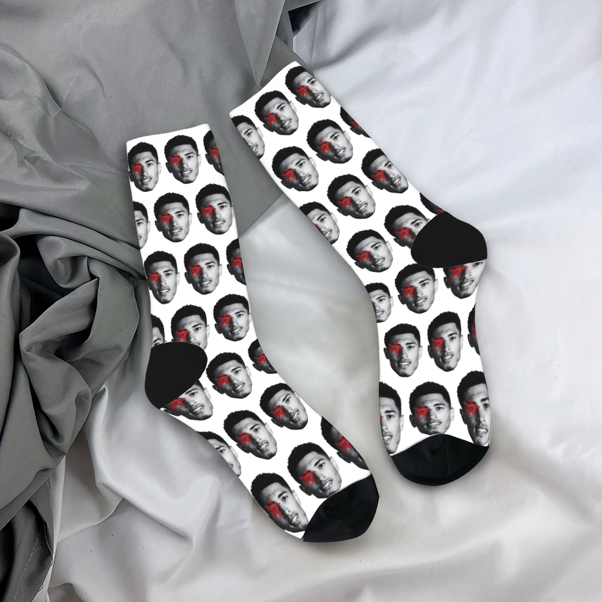 Jude-Bellingham Socks Big Head - Outdoor Sport Hose ulasan dan harga