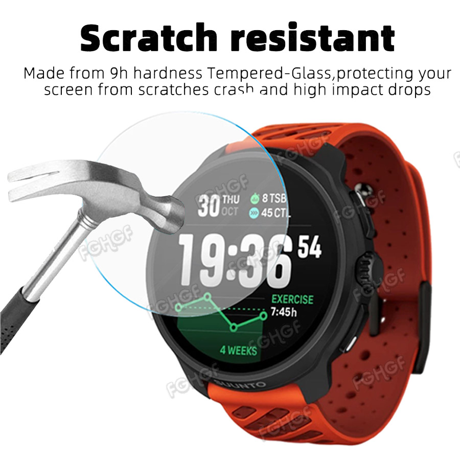Tempered Glass Protective Film - Outdoor Sport Smart Watch ulasan dan harga